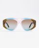 Pucci Pucci Aviator Sunglasses Matte Dark Brown/Blue/Lilac One - 2