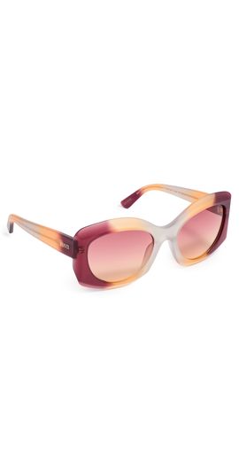 Pucci Pucci Butterfly Sunglasses Burgundy/Orange/Rose One