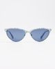 Pucci Pucci Cat Eye Sunglasses Shiny Labirinto Blue/Palladium One - 2