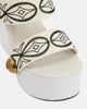 Pucci Pucci Embroidered leather wedge sandals - 6