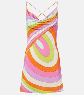 Pucci Pucci Iride draped satin jersey minidress