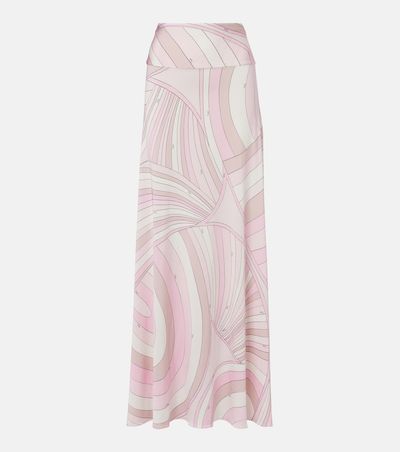 Pucci Pucci Iride satin jersey maxi skirt