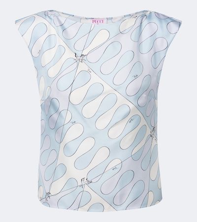 Pucci Pucci Leocorno silk twill top