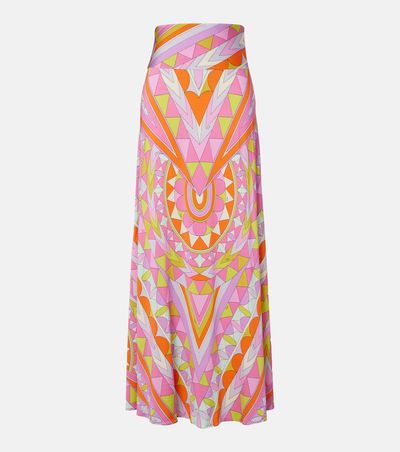 Pucci Pucci Manuba jersey satin maxi skirt