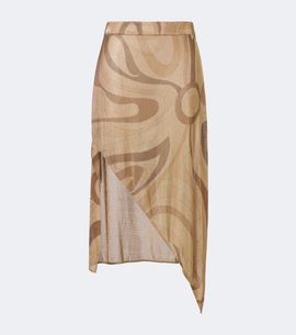 Pucci Pucci Marmo asymmetric Lurex® midi skirt