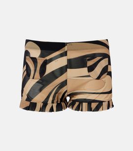 Pucci Pucci Marmo ruffled mesh shorts