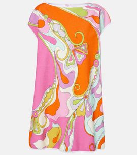 Pucci Pucci Orchidee cotton-blend terry minidress