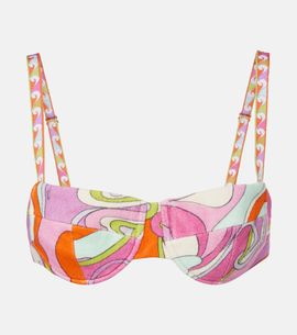 Pucci Pucci Orchidee cotton terry bikini top