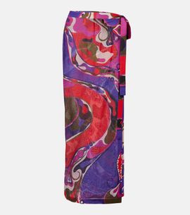 Pucci Pucci Orchidee cotton wrap skirt