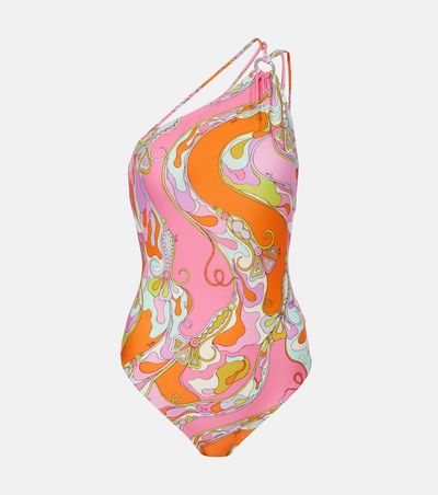 Pucci Pucci Orchidee one-shoulder swimsuit