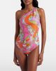 Pucci Pucci Orchidee one-shoulder swimsuit - 2