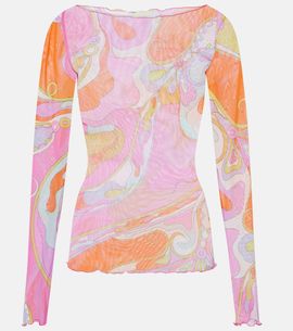 Pucci Pucci Orchidee sheer tulle top