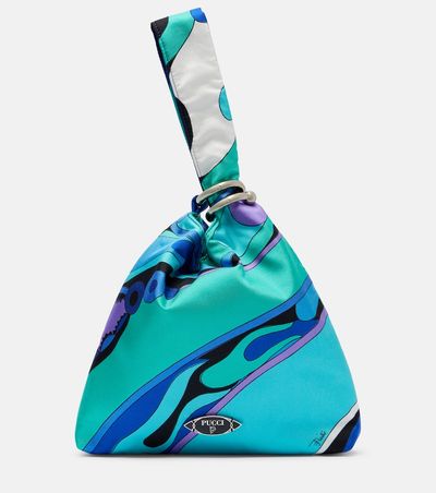 Pucci Pucci Orchidee silk twill top-handle bag