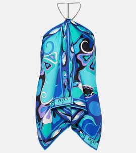 Pucci Pucci Orchidee silk twill top