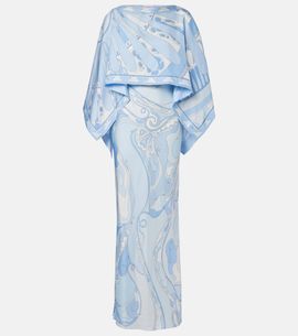 Pucci Pucci Orchidee Soleil silk gown and cape set