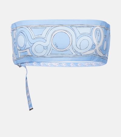 Pucci Pucci Printed cotton toile bandeau top