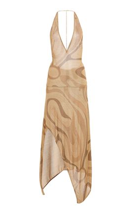 Pucci Pucci Printed SemiSheer Jersey Maxi Dress
