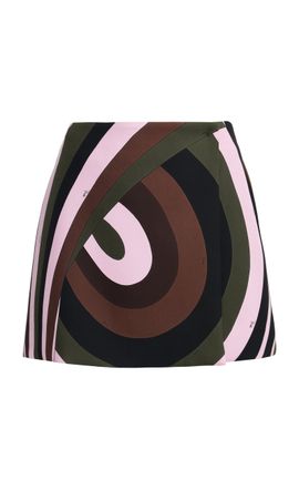 Pucci Pucci Printed SilkTwill Mini Skirt