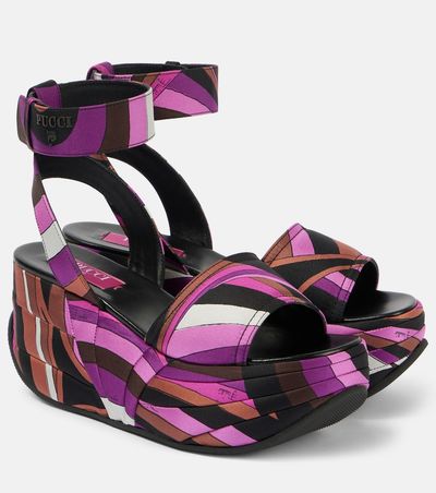 Pucci Pucci Pucciami Iride satin platform sandals