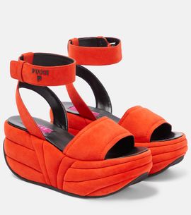 Pucci Pucci Pucciami suede wedge platform sandals