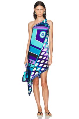 Pucci Pucci Silk Twill Asymmetric Dress