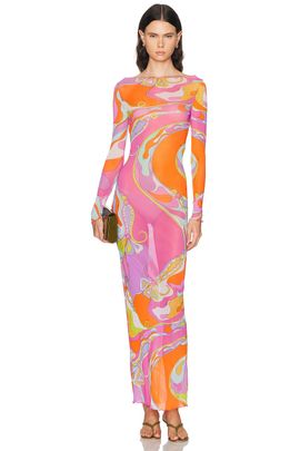 Pucci Pucci Tulle Long Sleeve Dress