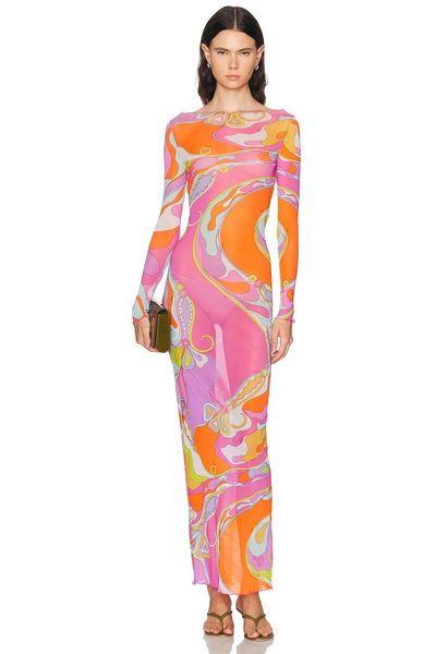 Pucci Pucci Tulle Long Sleeve Dress