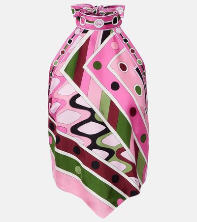 Pucci Pucci Vivara halterneck silk satin top