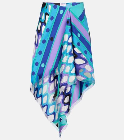 Pucci Pucci Vivara silk twill midi skirt