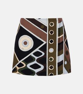 Pucci Pucci Vivara virgin wool canvas wrap skirt