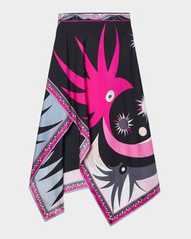 Pucci Stella-Print Asymmetric Maxi Skirt