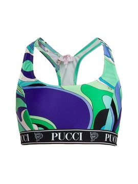 Pucci Women's Abstract-Print Racerback Sports Bra