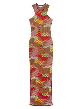 Pucci Women's Checkered Jacquard Maxi Dress