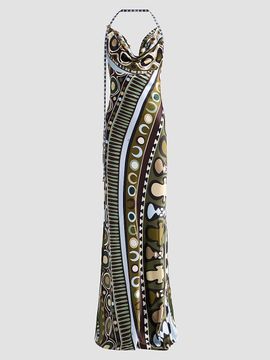 Pucci Women's L'Alba Printed Halter Maxi Dress