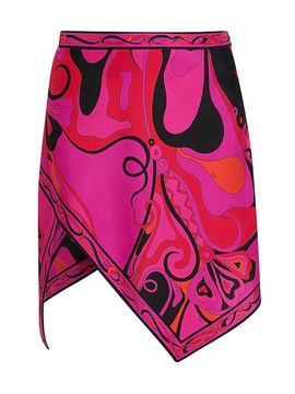 Pucci Women's L'Alba Printed Silk Twill Miniskirt