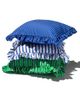 PUEBCO PUEBCO Shirt Fabric Ruffle Cushion Cover - 2