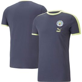 PUMA Men's Puma Navy Manchester City ftblHeritage T-Shirt 