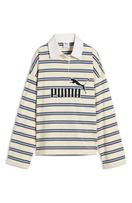 PUMA PUMA Elevated No. 1 Logo Striped Cotton Polo