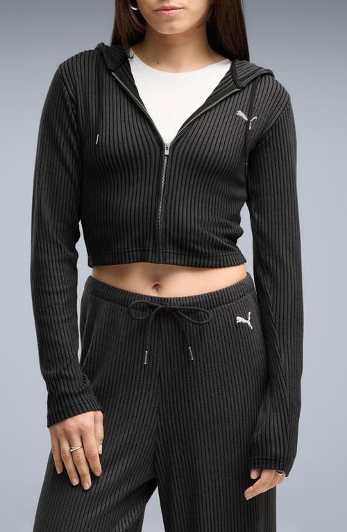 PUMA PUMA Essentials Ribbed Full Zip Hoodie
