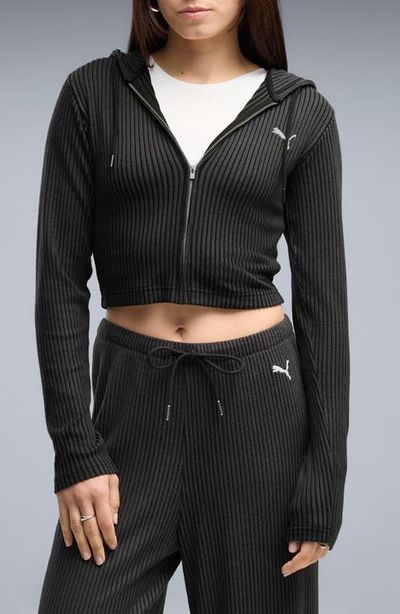 PUMA PUMA Essentials Ribbed Full Zip Hoodie