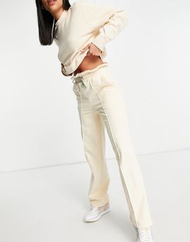 Puma Puma infuse wide leg pants in cream-White