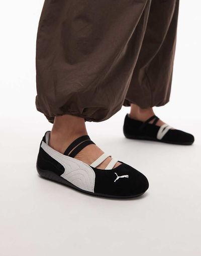 Puma Puma Speedcat ballet flats in black and white
