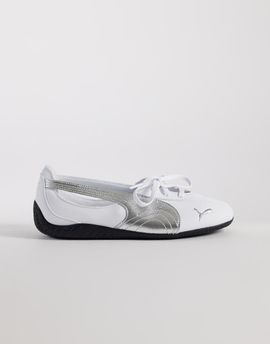 Puma PUMA Speedcat Ballet Nova flats with metallic detailing in white