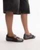 Puma Puma Speedcat Lux ballet flats in silver and brown-Gray - 3