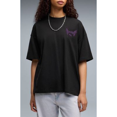 PUMA PUMA Street Glam Oversize Rhinestone Studded Graphic T-Shirt
