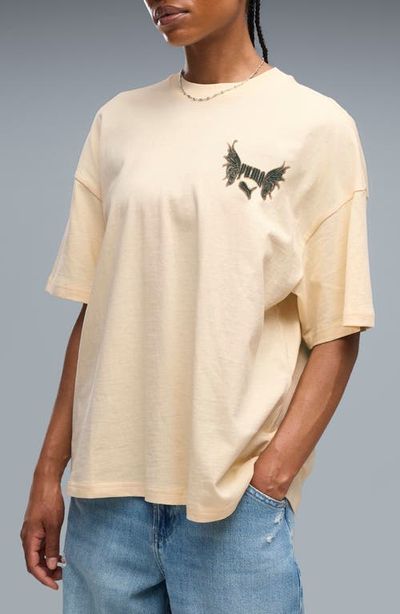 PUMA PUMA Street Glam Oversize Studded Cotton Graphic T-Shirt