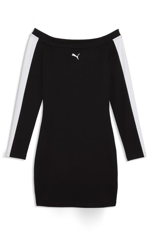 PUMA PUMA T7 Off the Shoulder Bodycon Dress