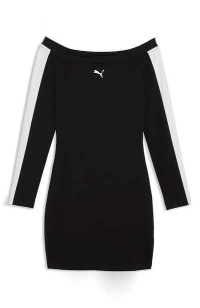 PUMA PUMA T7 Off the Shoulder Bodycon Dress
