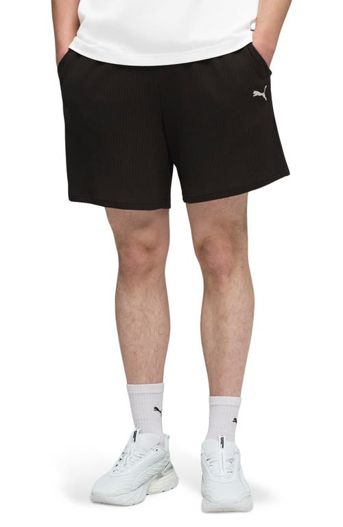 PUMA PUMA Wardrobe Essentials Relaxed Waffle Knit Shorts