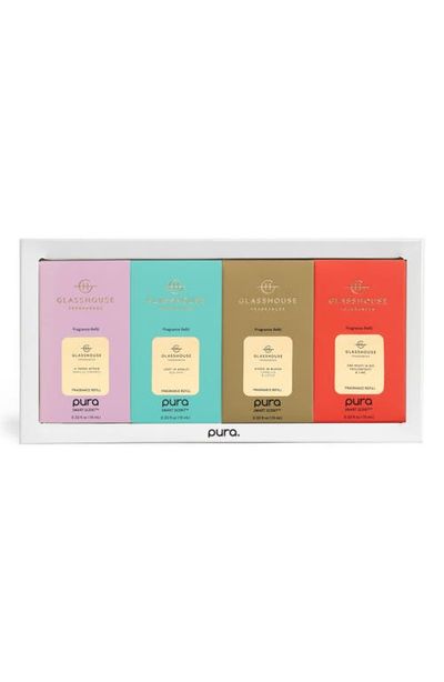 PURA PURA x Glasshouse 4-Pack Home Diffuser Fragrance Refill $84 Value 